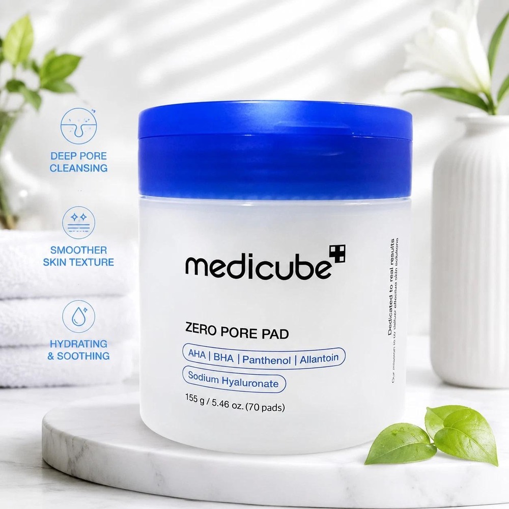 Medicube Zero Pore Pad 2.0 AHA BHA Exfoliating Toning Pads 70ct 5.46oz NIB